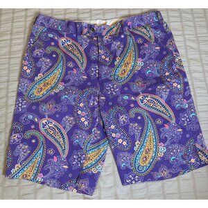 Loudmouth Mens Paisley "Pazeltine" Print Shorts Size 36 Multicolor Cotton